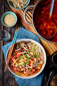 Hot and sour soup with chicken