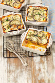 Vegetarian moussaka with lentils