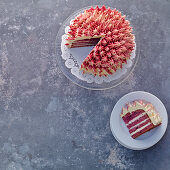 Cassis-Buttercremetorte