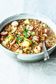 Lentil Stew with Sausages