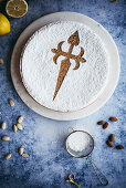 Tarte de Santiago - traditional almond cake from Galicia