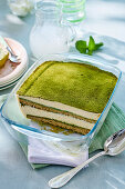 Matcha-Tiramisu mit Amaretto