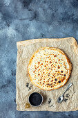 Yogurt crepes with nigella seeds