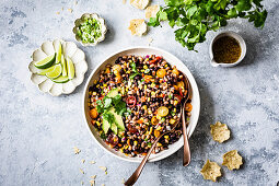 Texas Caviar Salad. A salad of black eyed peas.