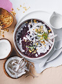 Ginger and coconut sticky black rice (Thailand)