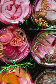 Jars of pickled onion
