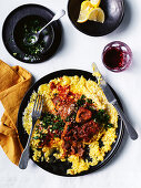 Osso buco alla Milanese with saffron risotto