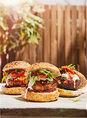 Harissa turkey burgers