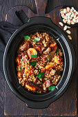 Slow-cooker Moroccan lamb and barley stew