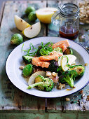 Broccoli and ocean trout salad