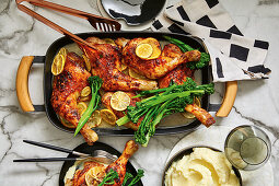 Easy roast chicken and citrus traybake
