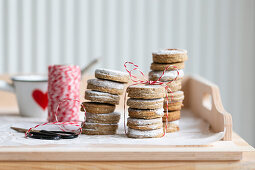 Christmas cookies, stacked