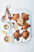 Karamellbonbon-Bananen-Muffins