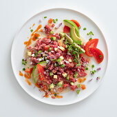 Mexican-style beef tartare