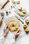 Galette rustic tart with apples