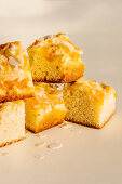 Tangerine and almond cake squares