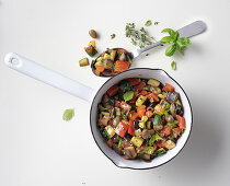 Ratatouille sauce with olives