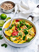Vegan sweet potato and chickpea curry