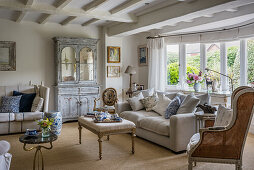 Comfortable sitting room with Edwardian dresser