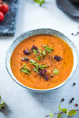 Tomato soup with herbs