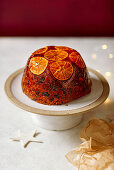 Christmas Pudding mit Schokolade und Clementine