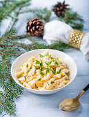 German spatzle - German side dish for Christmas