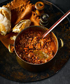 Smoky baked pork and beans