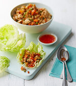 Puten-Salat-Wraps mit Ingwer
