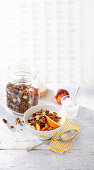 Date and buckwheat granola with pecans and seeds