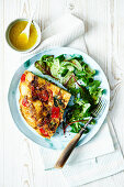 Red snapper and spinach tortilla