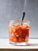 Rhubarb and papaya preserve