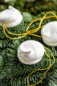 Macaroons as an edible Christmas decoration
