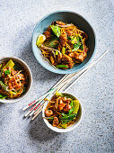 Mee Goreng Noodles with Chicken and Bok Choy