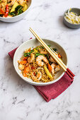 Prawn Chow Mein with Ramen Noodles