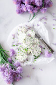 Chives flowers butter