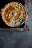Fish pie with spinach