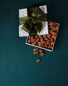 Roasted almonds in gift box