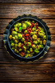 Balsamic Brussels sprouts with bacon