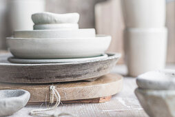 Tableware in natural colors