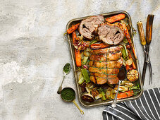 Roast Lamb Shoulder with Vegetable