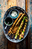 Sourdough wrapped asparagus with pesto
