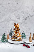 Christmas tree made of biscuits