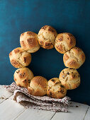 Wreath of rolls