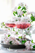 Raspberry cocktails