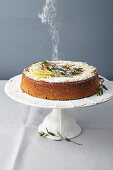 Torta Caprese al lime (almond cake with white chocolate)