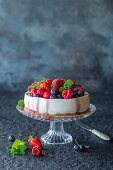 No-bake cheesecake with summer berries