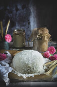 Preparing homemade sourdough bread