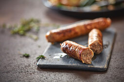 Roasted pork sausages