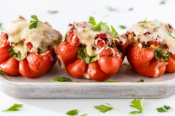 Southwestern turkey stuffed peppers