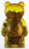 Teddy bear money box, filled